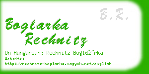 boglarka rechnitz business card